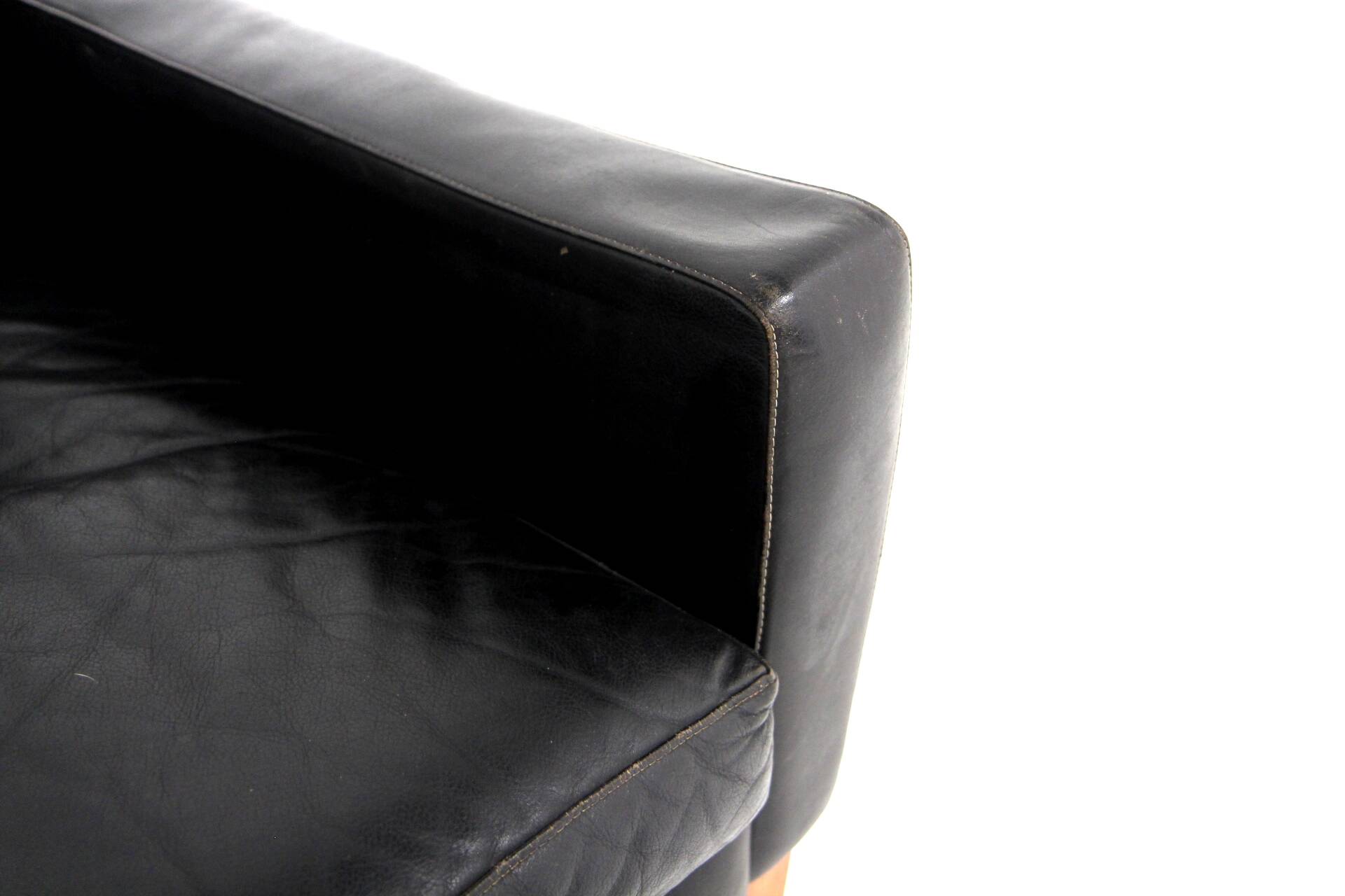 Scandinavian 3-seater leather sofa, Ulferts, Sweden, 1960