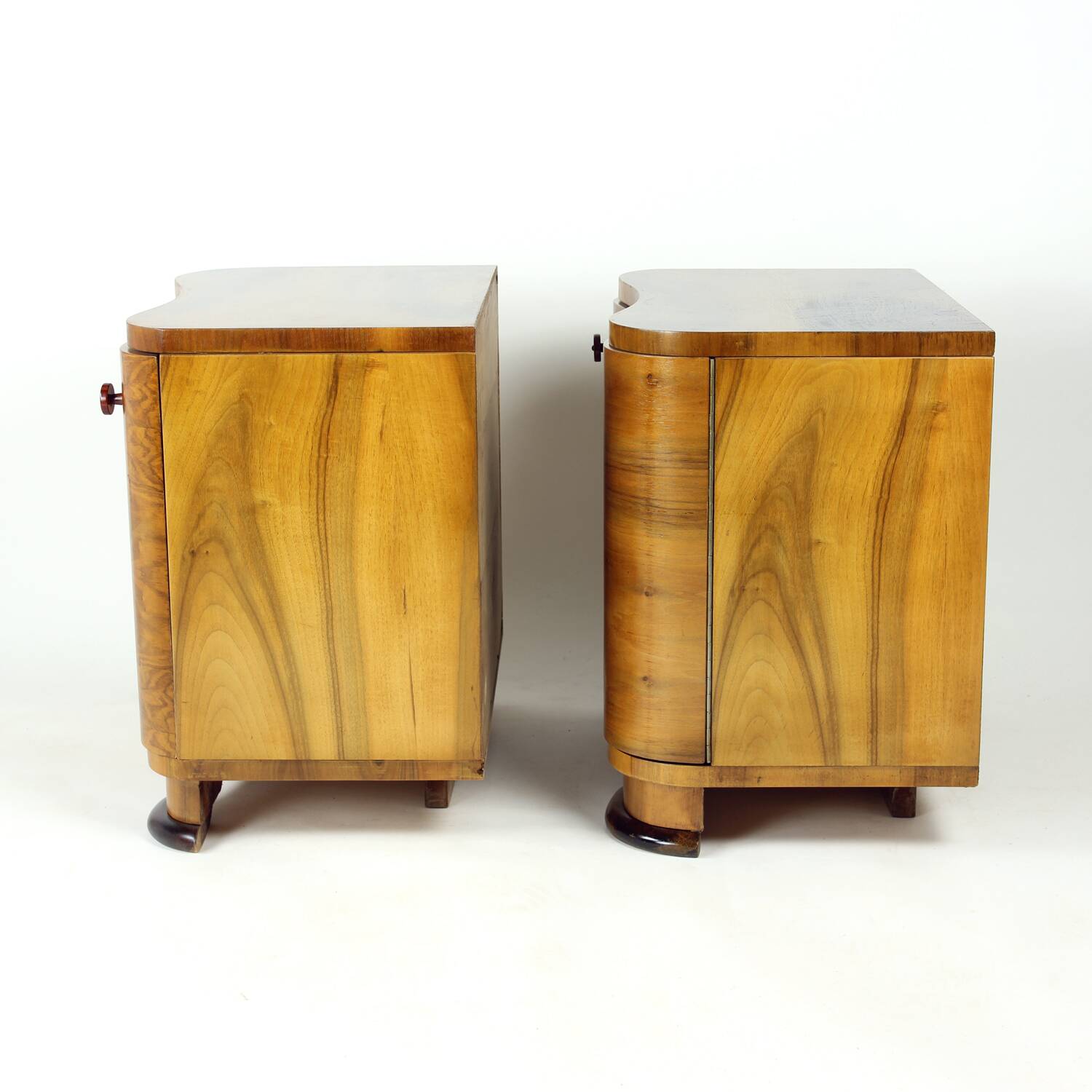 Art Deco Bedside Tables By Jindřich Halabala For Up Závody, 1930s