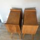Paire de chevets pieds compas vintage années 60