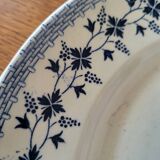 Ancienne Assiette en Faïence Moulin des Loups & Hamage "Bluets"