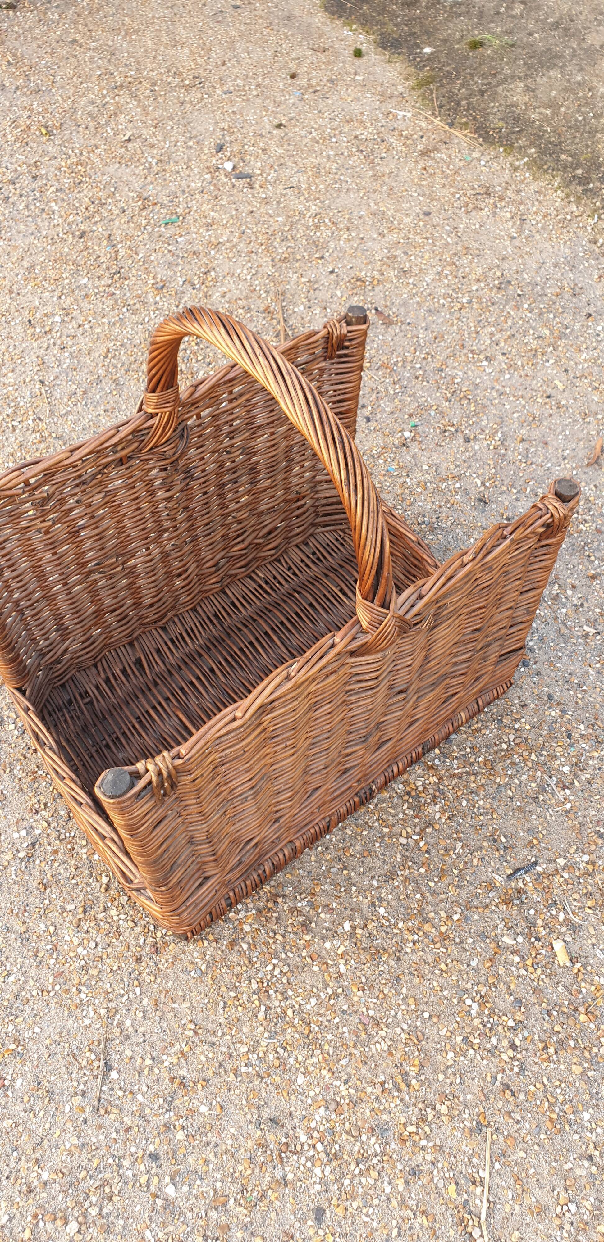 Wicker wood basket