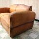 Moustache club sofa in leather, 40s