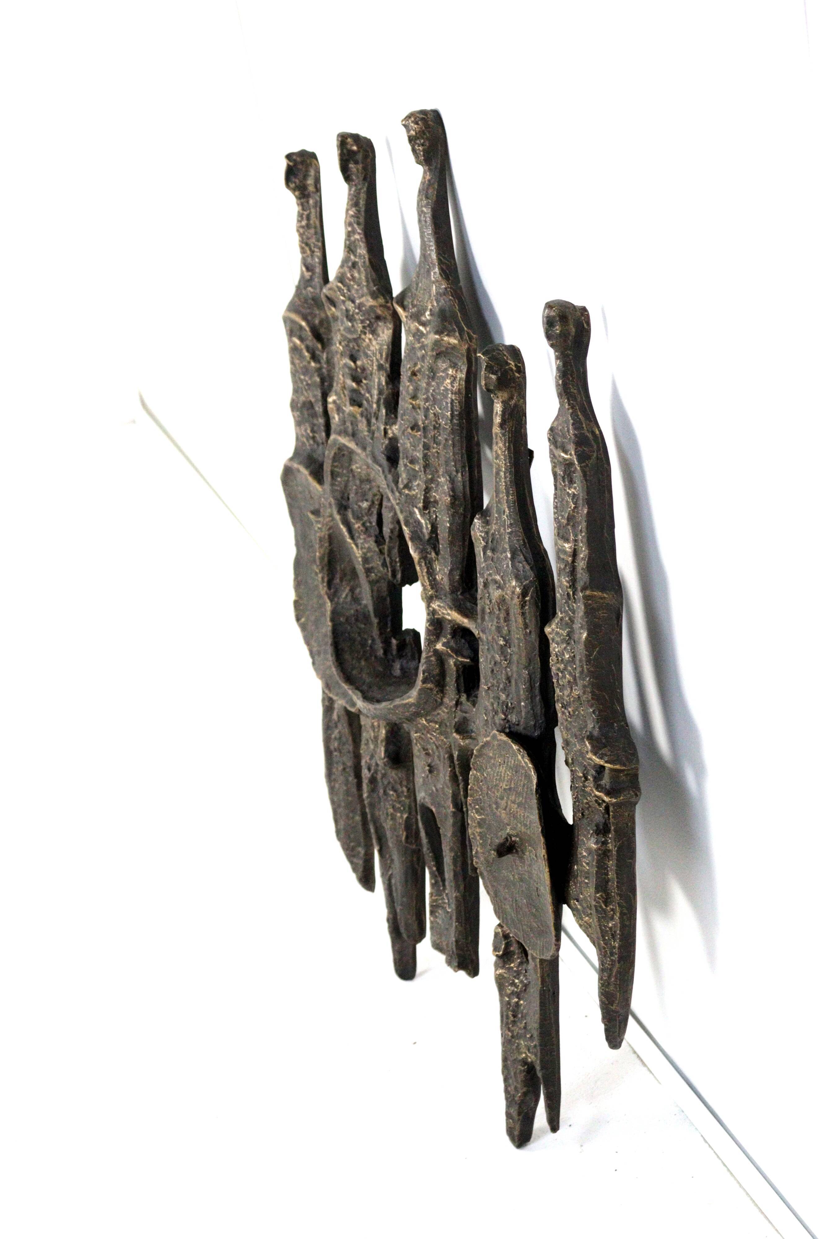 Brutalist wall sculpture - Gatekeepers