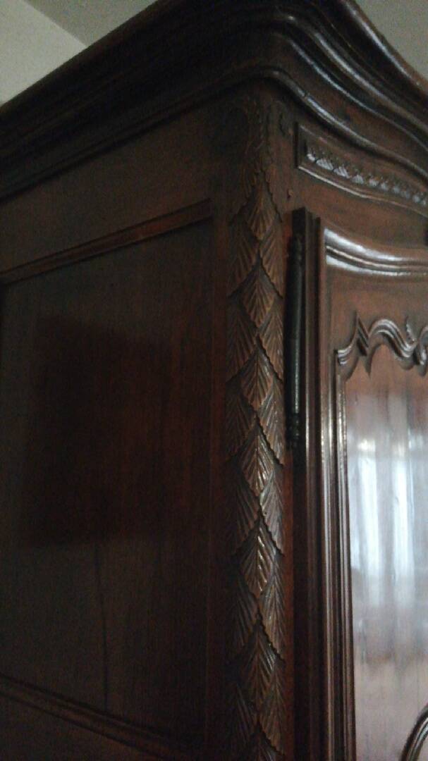 Louis XV period wardrobe in solid walnut