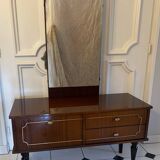 Scandinavian dressing table with triptych mirror