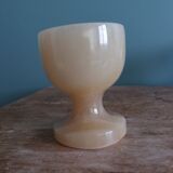 Alabaster onyx egg cup