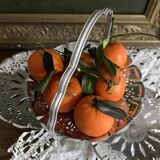 Vintage stainless steel serving platter with 3 tiers