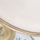 Gilded bronze hot water bottle lamp, Empire style, beige metal lampshade