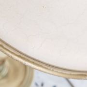Gilded bronze hot water bottle lamp, Empire style, beige metal lampshade