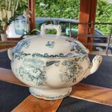 Old iron clay soup tureen manufactured by LG model Pavots