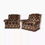 Set of 2 fabric armchairs