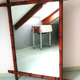 Miroir art déco imitation bambou