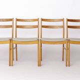 Set of 4 Vintage Oak Dining Chairs, 1960s Swedish Design by Alb Johansson