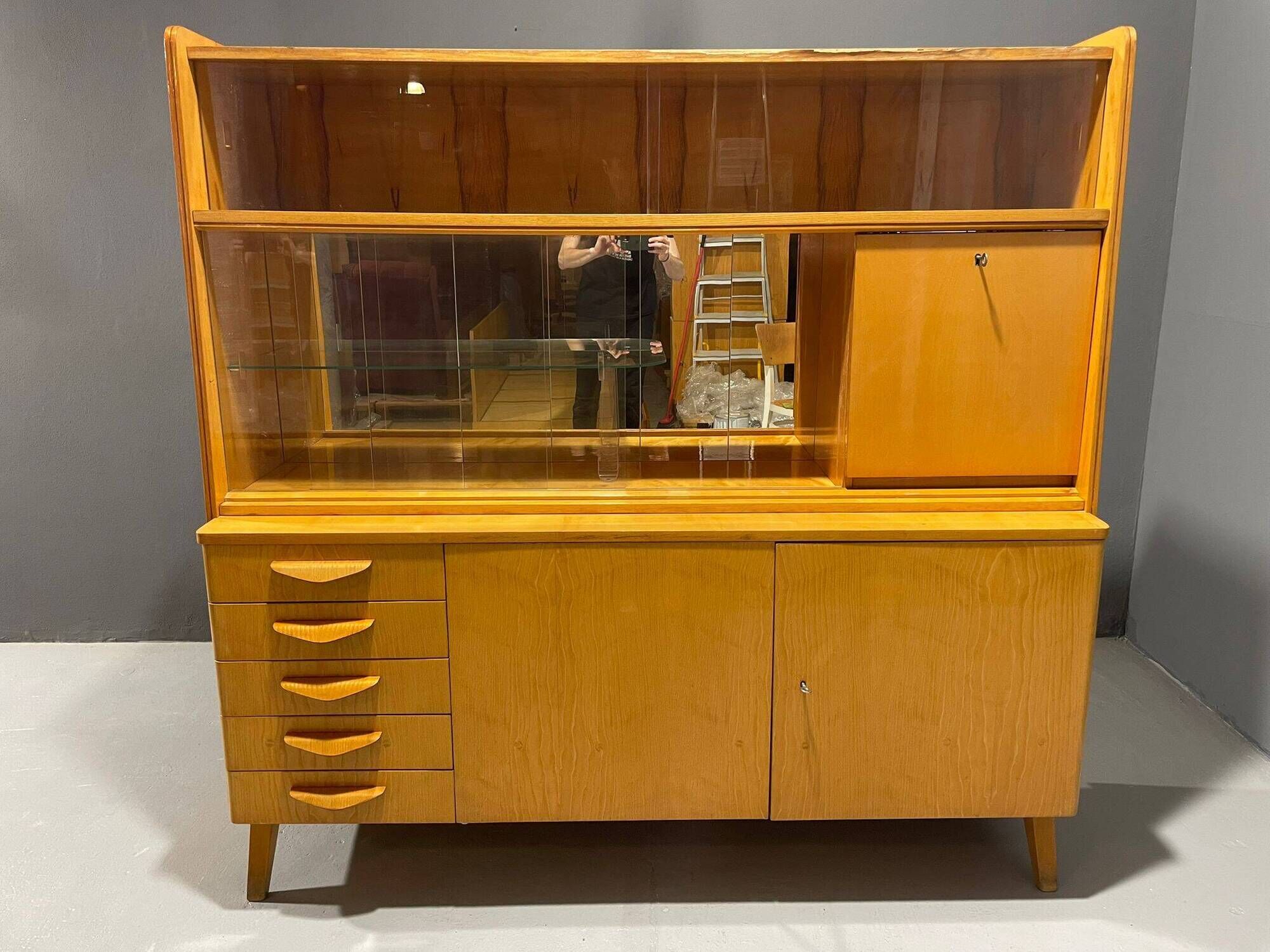 Original 1960s Mid-Century Highboard by František Jirák for Tatra Nábytok