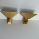 Pair of solid brass vintage wall lamp, Germany 1980