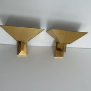 Paire d’applique vintage laiton massif, Allemagne 1980