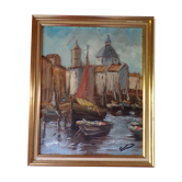 Tableau à l'huile de marine