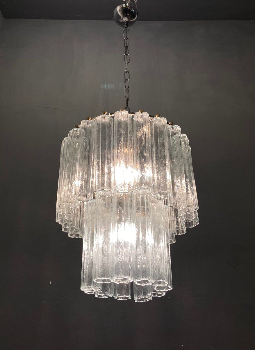 Mid-century italian murano glass tronchi tube lamp