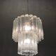 Mid-century italian murano glass tronchi tube lamp