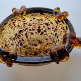 Murano speckled glass tortoise ashtray decoration