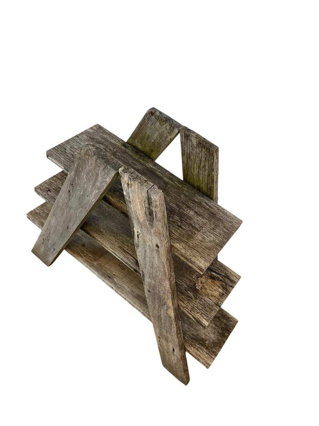 Multi-level vintage wooden support / freestanding shelf / plant table