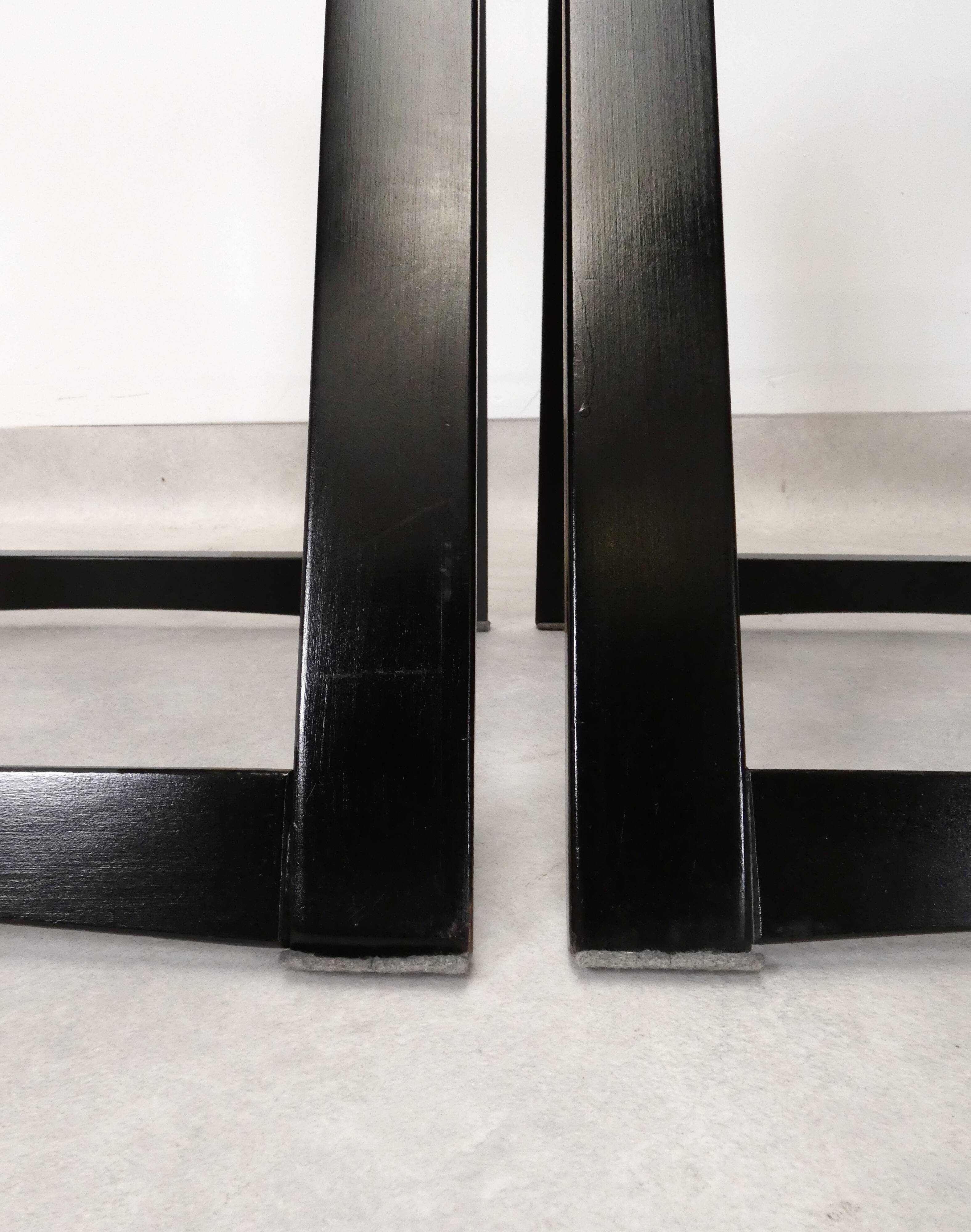 4 Trieste folding chairs with storrage table - Aldo Jacober for A. Bazzani