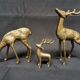 3 vintage animals deco / Brass Deer