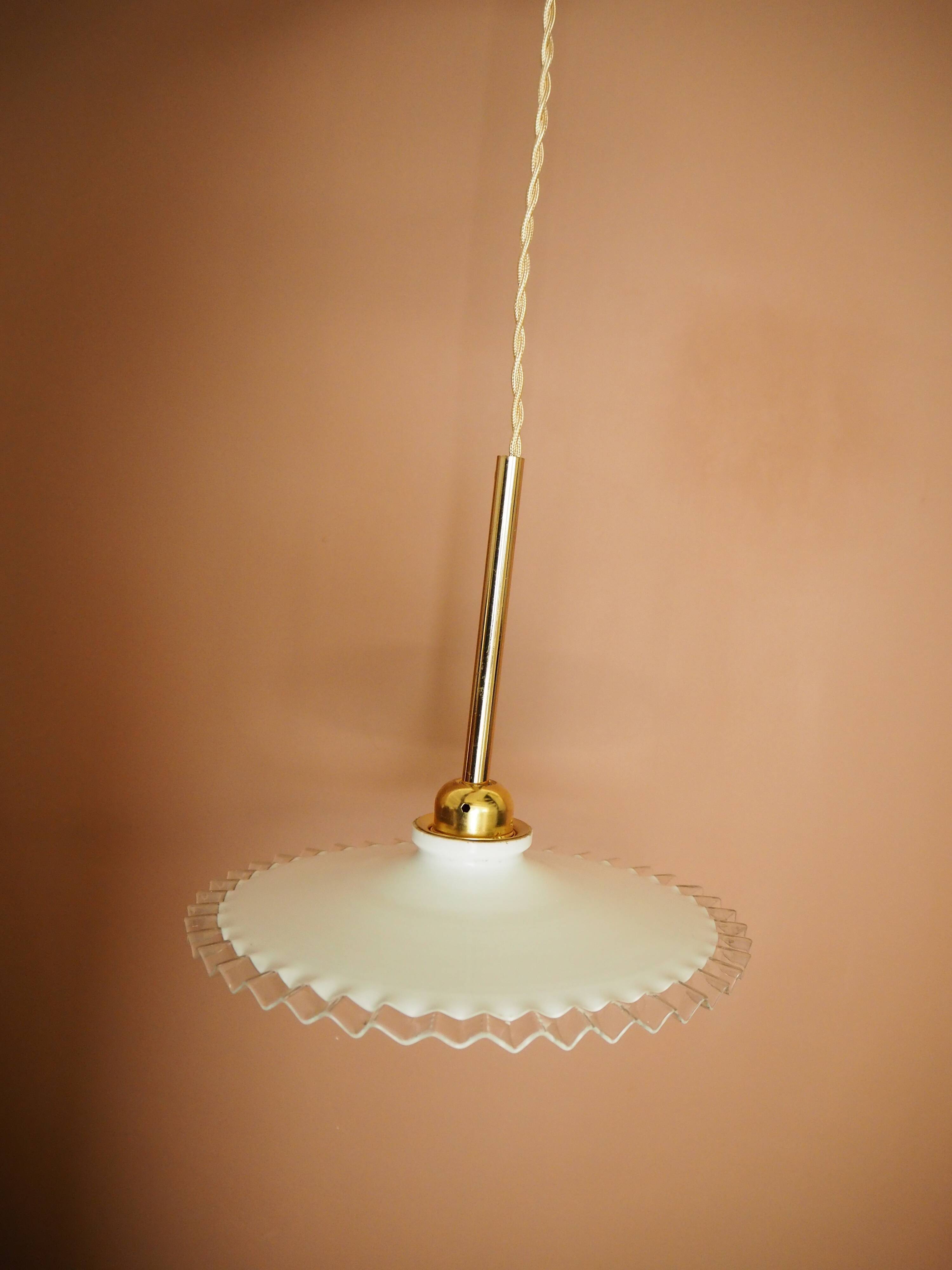 Opal suspension, brass finish