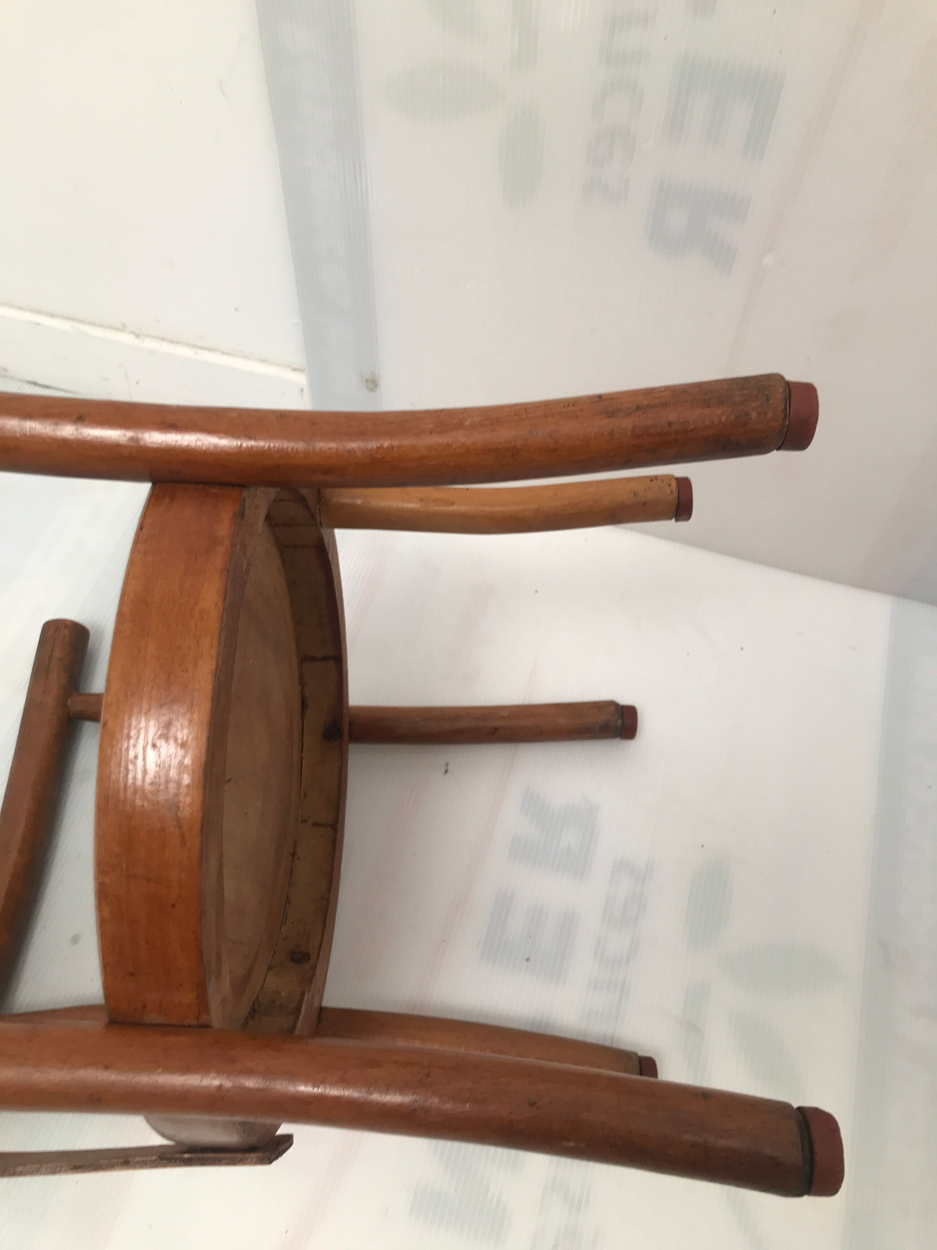 Fauteuil enfant bois courbé années 50-60