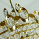 Mid century chandelier Palwa crystal glass