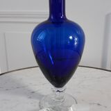 Italian carafe in blue polished glass Klein 60s