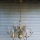 Important 9-light chandelier in Dutch style with 2 levels in brass - in working condition.