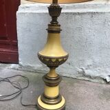 Brass and painted brass lamp
