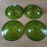 4 assiettes creuses en verre