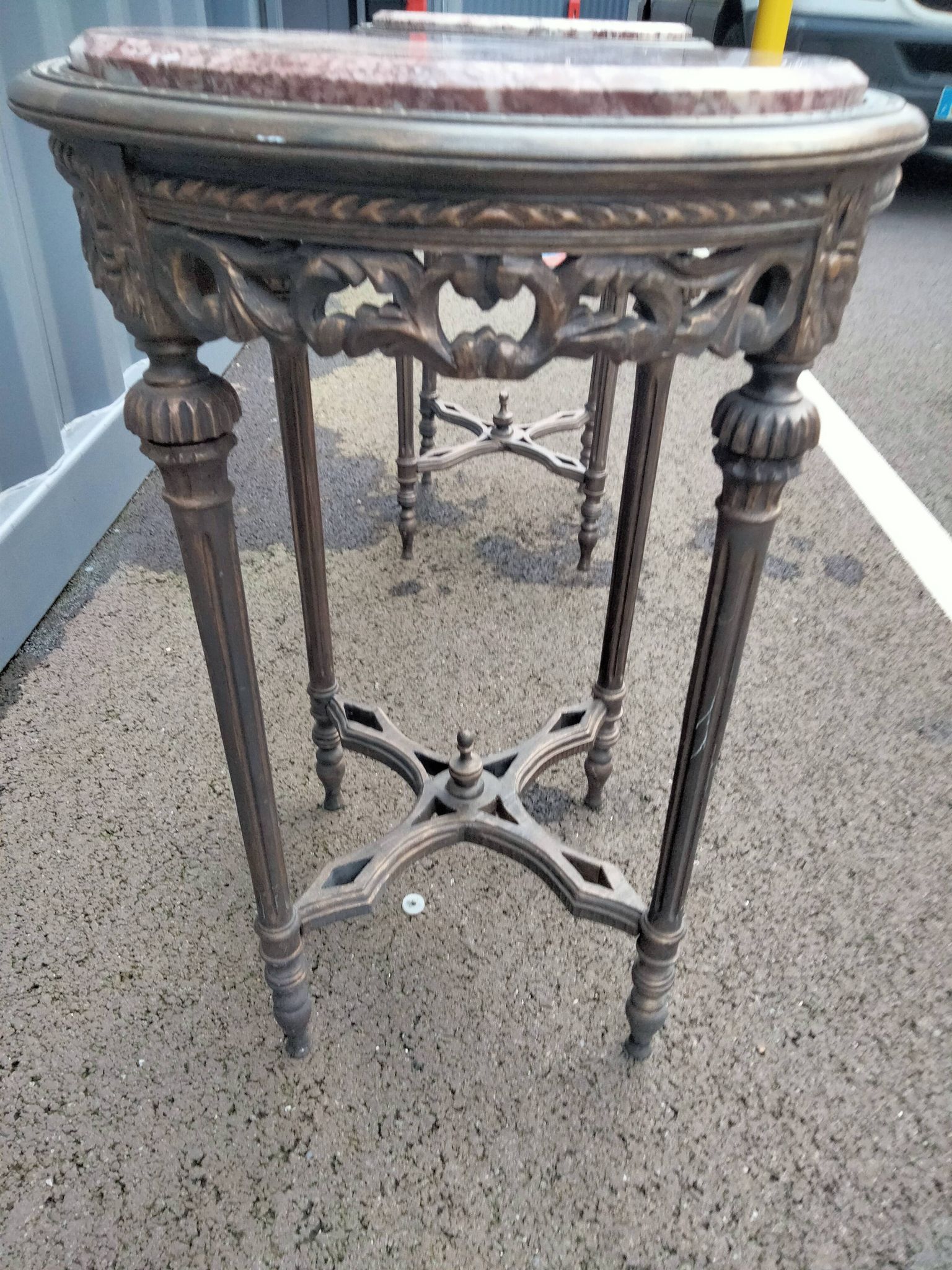 Pair of pedestal tables