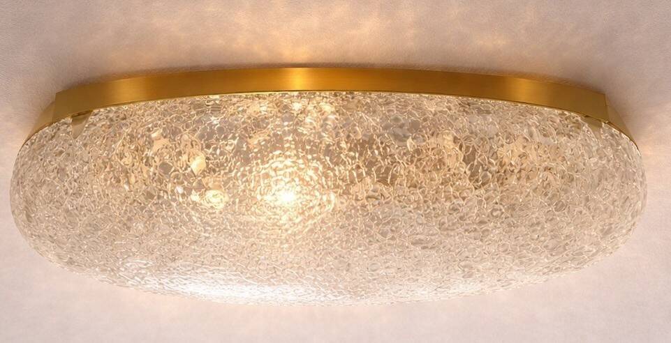 50 cm Murano glass and brass wall light - Egon Hillebrand. Germany 1970.