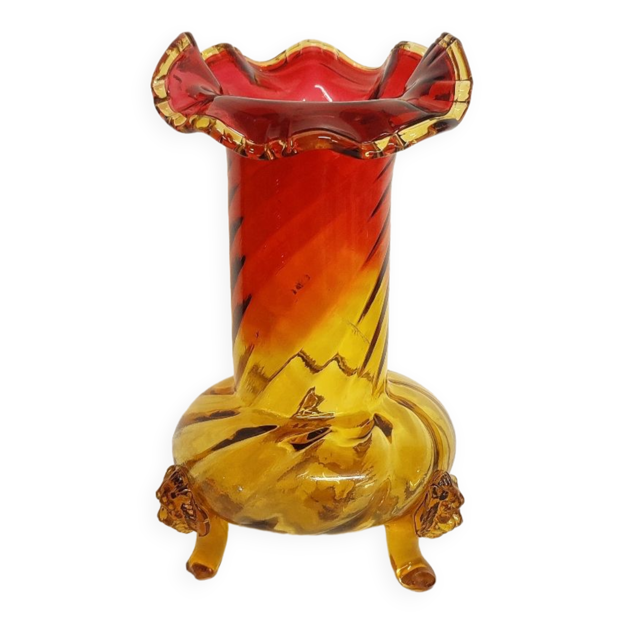 "Art Decò" glass vase. Spain, 1940s.