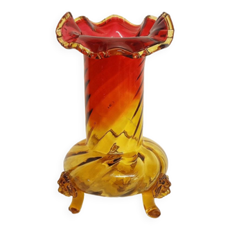 "Art Decò" glass vase. Spain, 1940s.