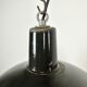 Industrial black enamel pendant lamp from emax, 1960s