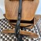 Old school desk with integrated chair – oak and metal – year
