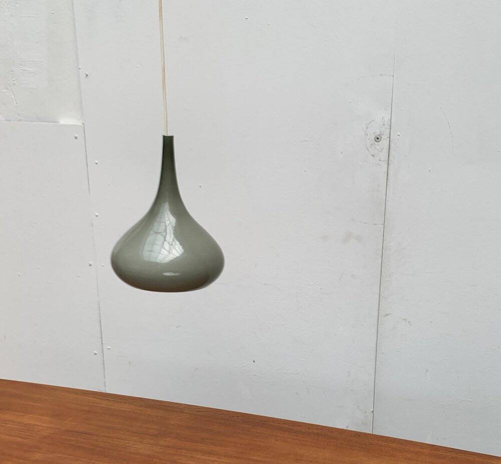 Mid-century Danish glass tulip pendant lamp by Nordisk Solar and Holmegaard, 1960s.