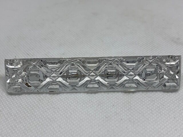 12 knife holders in cut crystal triangular shape
