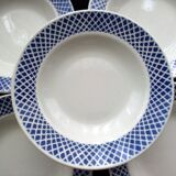 5 Hollow plates opaque porcelain from Badonviller