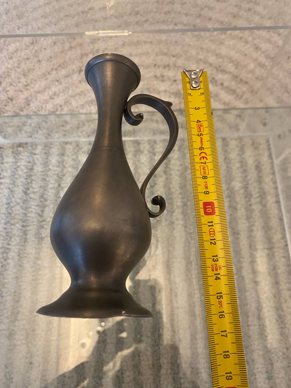 Small pewter soliflore vase