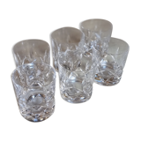 6 crystal whiskey glasses