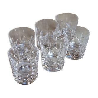 6 verres à whisky en cristal
