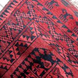 Handmade vintage Afghan Ersari rug 70cm x 89cm 1940s
