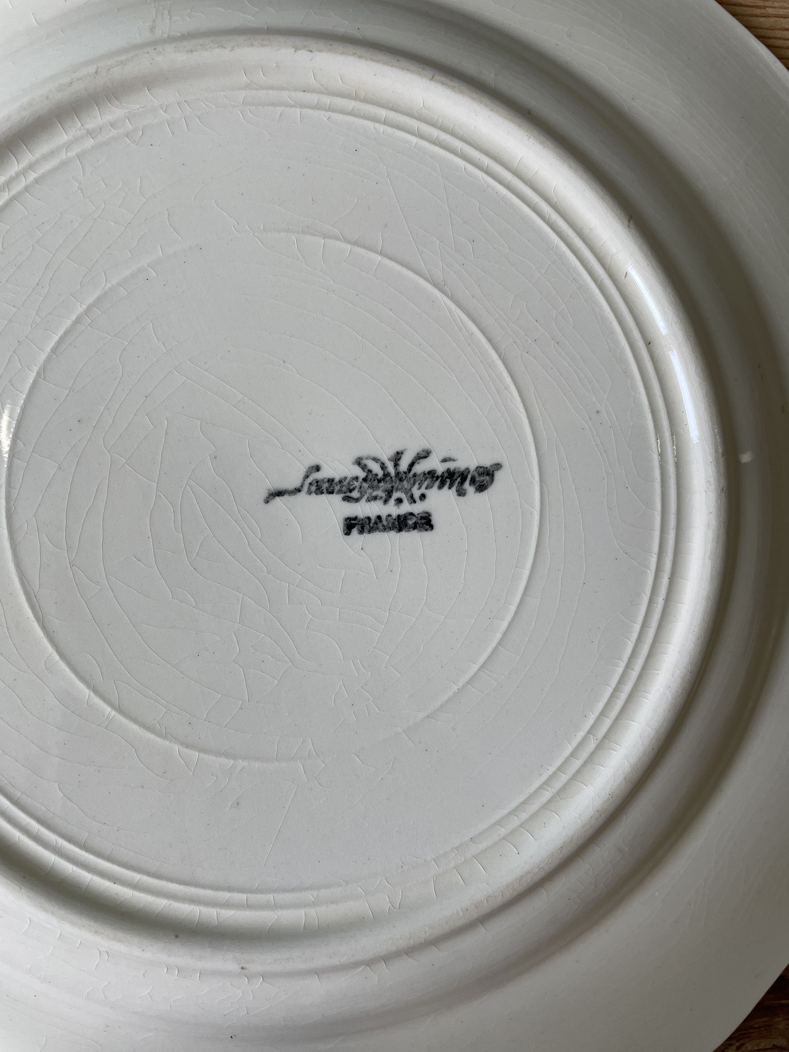 Set of 4 flat plates Sarreguemines France