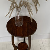 Wooden pedestal table