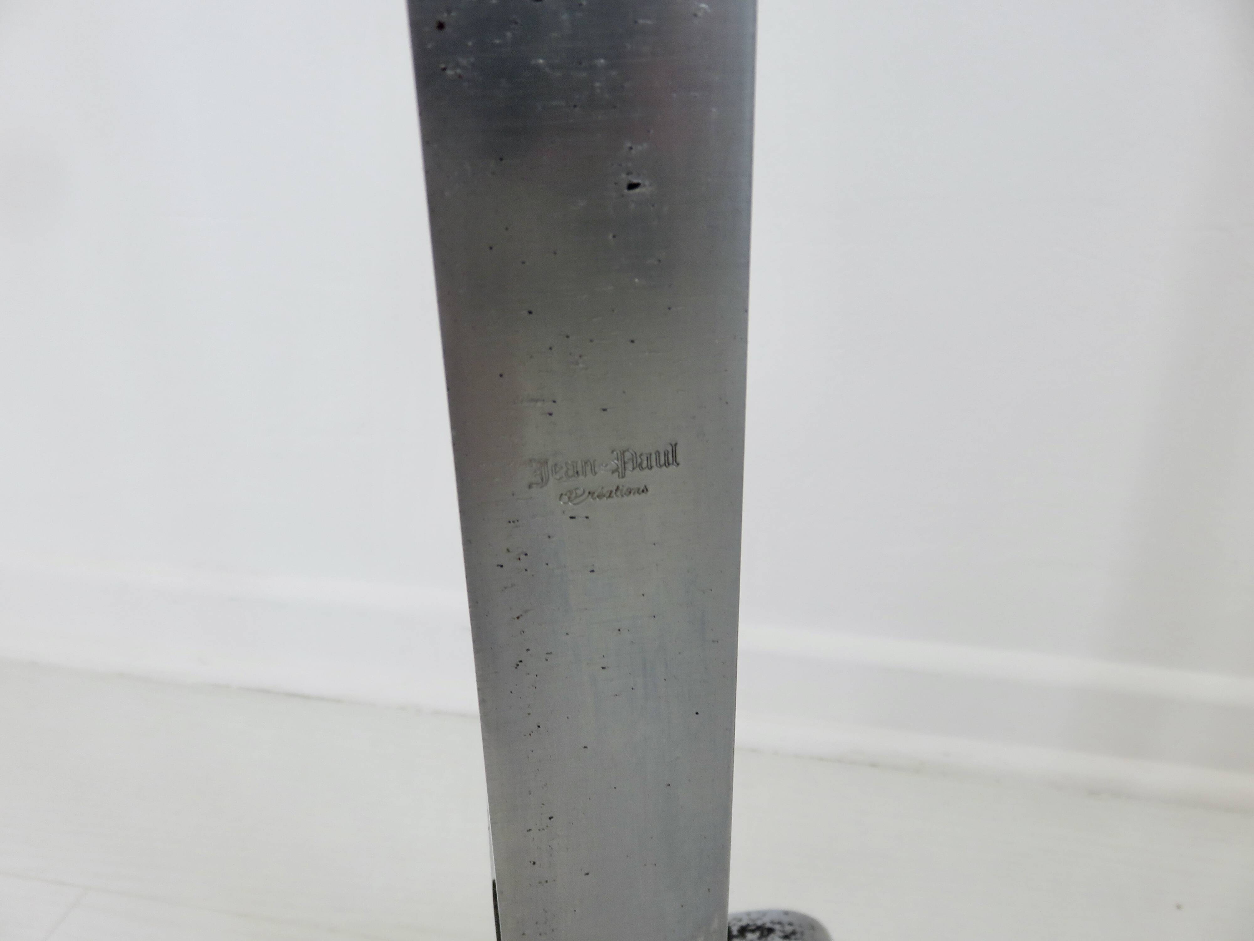 Fireplace set "Jean Paul Créations" signed, 1970